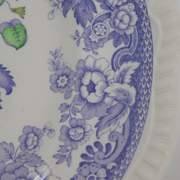 Lot of 2 Spode Mayflower Dinner Plate 10.5" dia Gadroon Edge Bone China Vintage - Picture 5 of 9